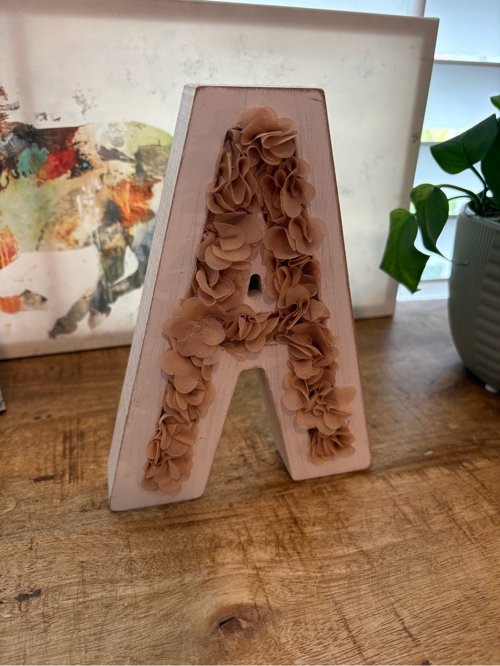 Embellished Wooden Letter A